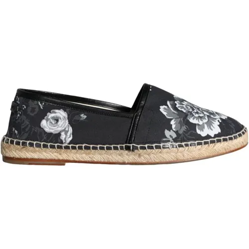 White Floral Espadrilles Shoes , male, Sizes: 6 UK, 8 UK - Dolce & Gabbana - Modalova