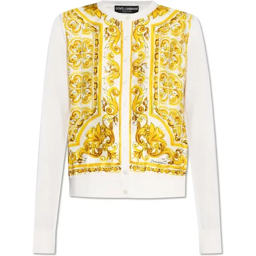 Buttoned cardigan , female, Sizes: M - Dolce & Gabbana - Modalova