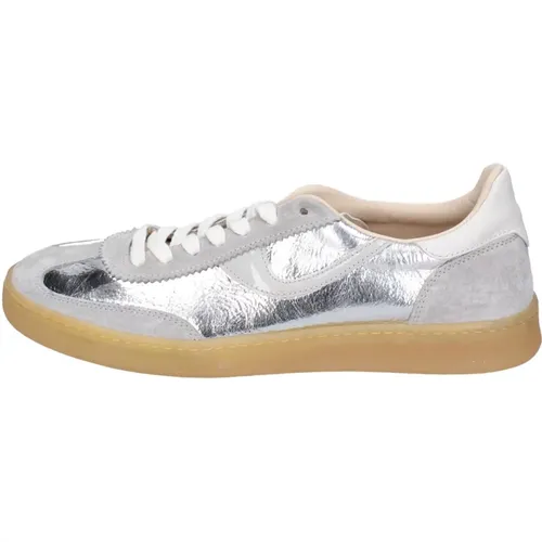 Shiny Leather Women's Sneakers , female, Sizes: 4 UK - Moma - Modalova