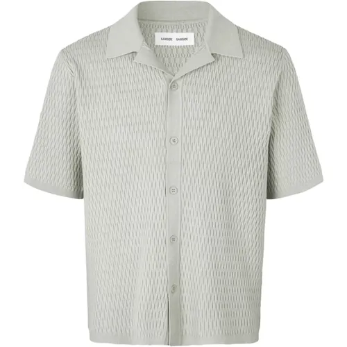 Short Sleeve Shirt with Patterns , male, Sizes: L - Samsøe Samsøe - Modalova