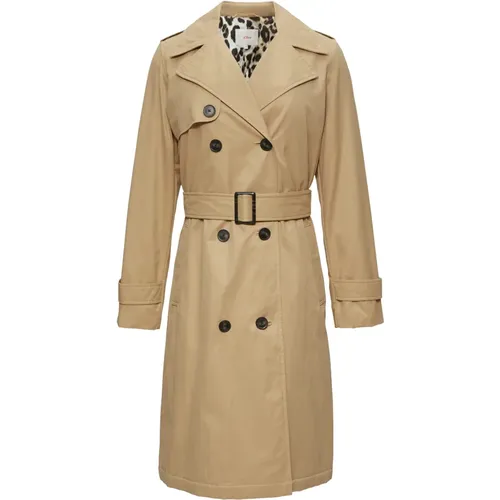 Gepolsterter Trenchcoat mit Innenprint , Damen, Größe: M - s.Oliver - Modalova