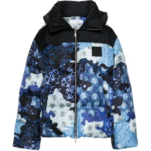 Camo Daunenjacke Militärstil - Off White - Modalova