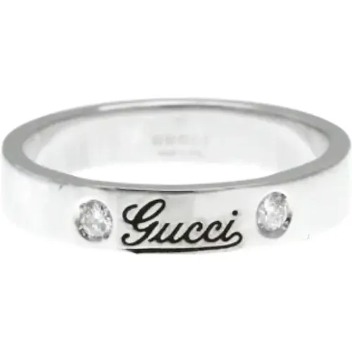 Pre-owned White Gold rings , female, Sizes: ONE SIZE - Gucci Vintage - Modalova