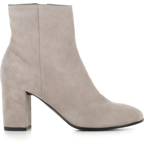 Light Grey Suede Ankle Boots , female, Sizes: 7 UK, 6 UK, 5 UK, 4 1/2 UK, 3 UK - DEL Carlo - Modalova