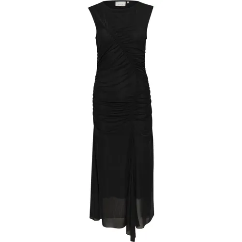 Elegantes Maxikleid Schwarz , Damen, Größe: M - Gestuz - Modalova