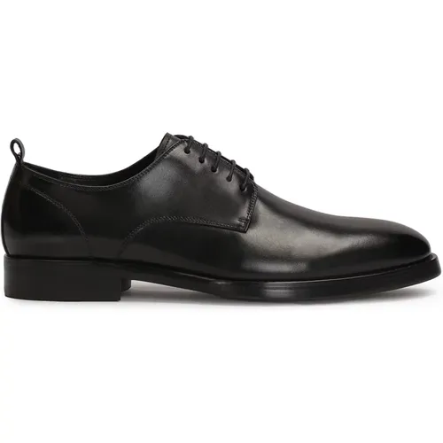 Elegante schwarze Lederschuhe , Herren, Größe: 41 EU - Kazar - Modalova