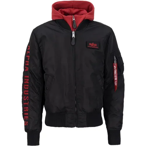 Moderne Bomberjacke mit Funktionalen Details , Herren, Größe: L - alpha industries - Modalova