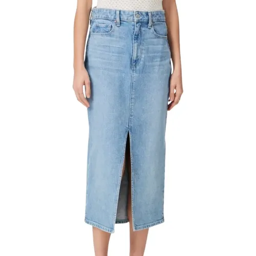 Denim Angela Skirt , female, Sizes: W29, W24, W25, W28, W26, W27 - Paige - Modalova