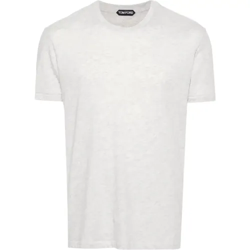 Melange cotton t-shirt , male, Sizes: 3XL, 2XL - Tom Ford - Modalova