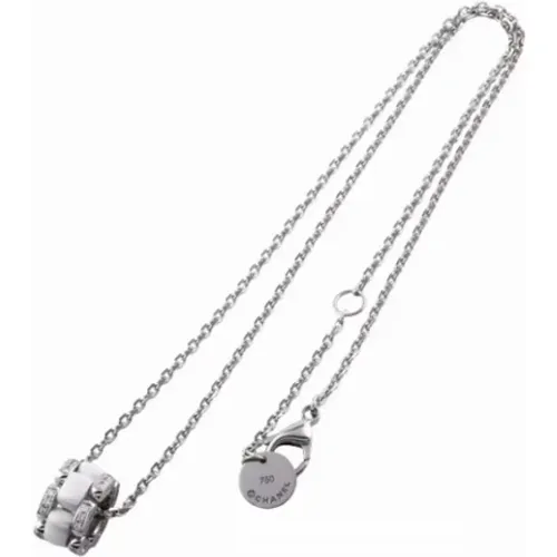 Pre-owned Silver White Gold Necklace , female, Sizes: ONE SIZE - Chanel Vintage - Modalova