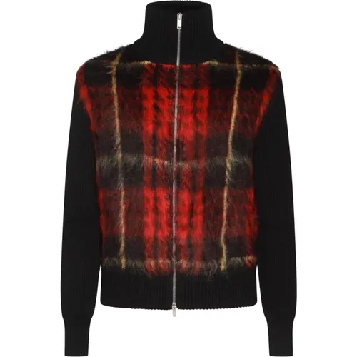 Schwarze und rote Strickpullover - alexander mcqueen - Modalova