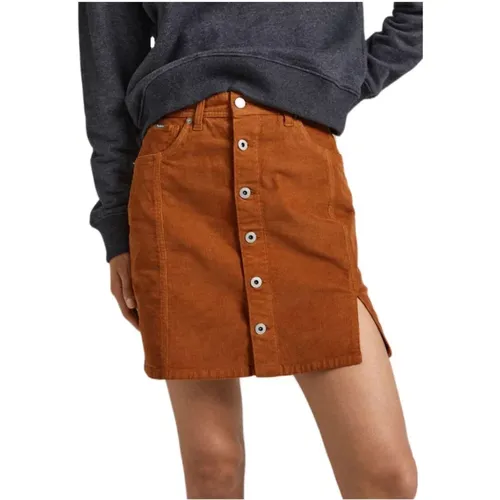 Vicky Cord Skirt - Timeless Design, Comfortable Fit , female, Sizes: L, XS, S - Pepe Jeans - Modalova