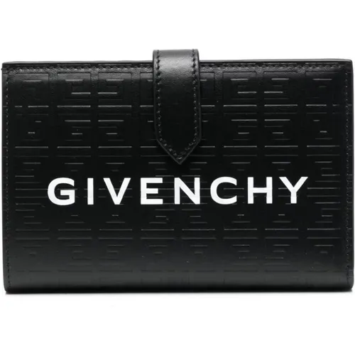Logo-Print Leather Bi-Fold Wallet , female, Sizes: ONE SIZE - Givenchy - Modalova