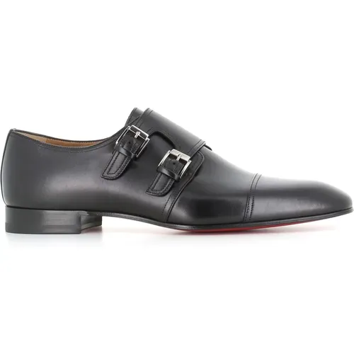 Flat Shoes Double Buckle , male, Sizes: 7 UK, 7 1/2 UK - Christian Louboutin - Modalova