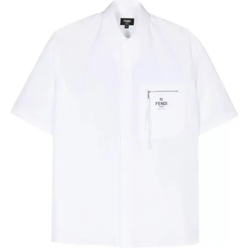 Roma Pocket Shirt Co , male, Sizes: XL - Fendi - Modalova