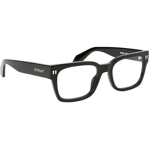 Stilvolle Brille Schwarzer Glänzender Rahmen - Off White - Modalova