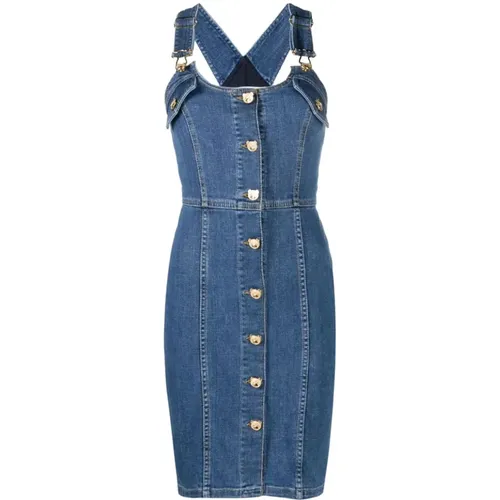 Denim dress , female, Sizes: S, 2XS, XS - Moschino - Modalova