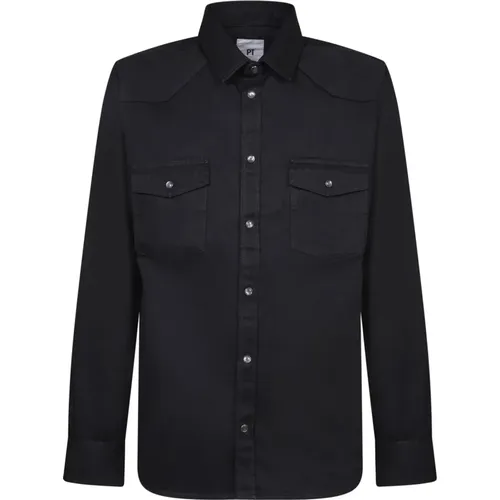 Cotton Shirt Long Sleeve , male, Sizes: 3XL, 2XL, XL - PT Torino - Modalova