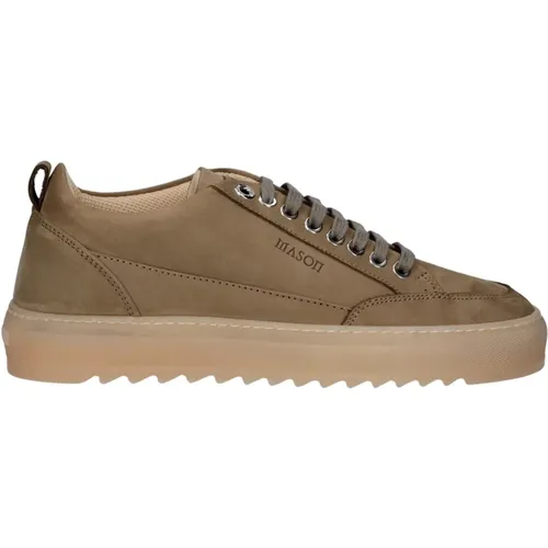 Stilvolle Taupe Sneakers für Lässige Anlässe , Herren, Größe: 45 EU - Mason Garments - Modalova