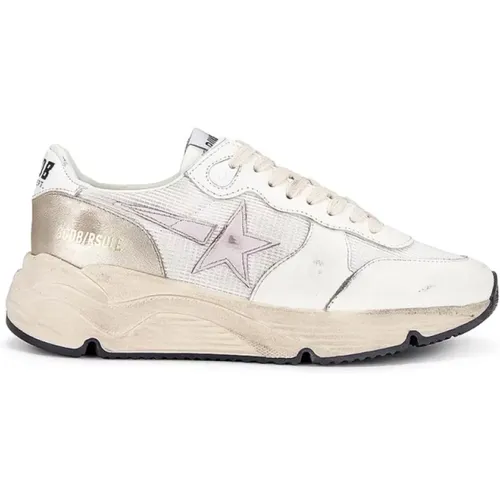 Metallic Heel Running Shoes , male, Sizes: 5 UK - Golden Goose - Modalova