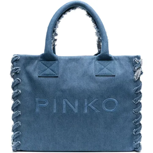 Beach Shopping Bag , female, Sizes: ONE SIZE - pinko - Modalova