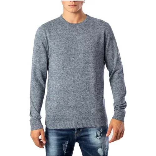 Baumwoll Rundhals Strick , Herren, Größe: L - jack & jones - Modalova