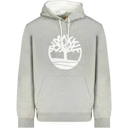 Grauer Baumwollpullover , Herren, Größe: 2XL - Timberland - Modalova