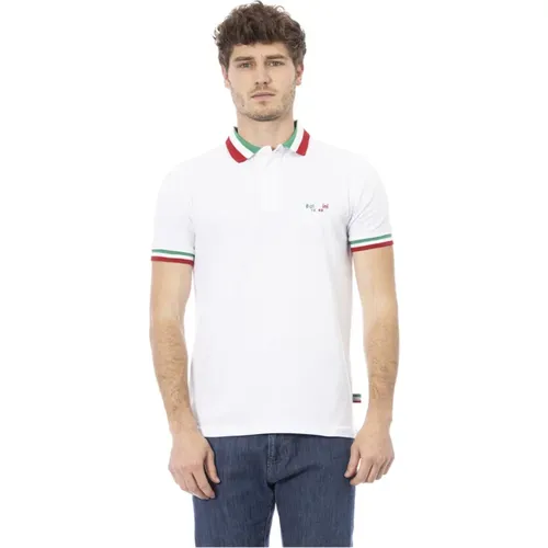 Polo-Shirt mit Tricolor Ärmeln , Herren, Größe: 3XL - Baldinini - Modalova