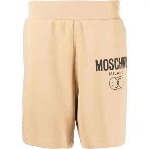 Shorts mit Logo-Print und elastischem Bund - Moschino - Modalova