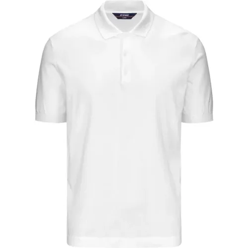 Weißes Polo-Shirt mit Logo , Herren, Größe: XL - K-way - Modalova