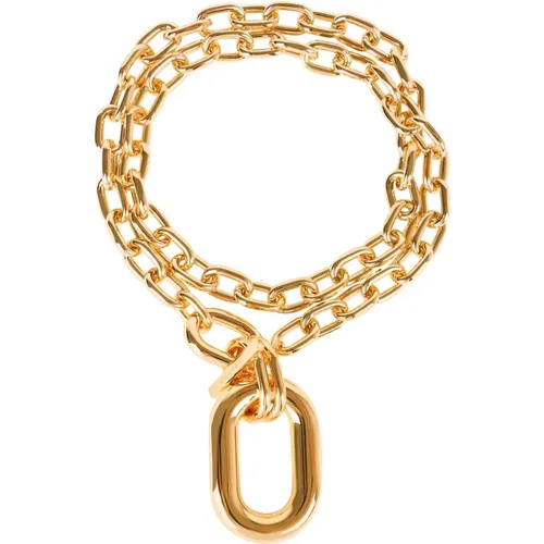 Link Necklace with Maxi Pendant , female, Sizes: ONE SIZE - Paco Rabanne - Modalova