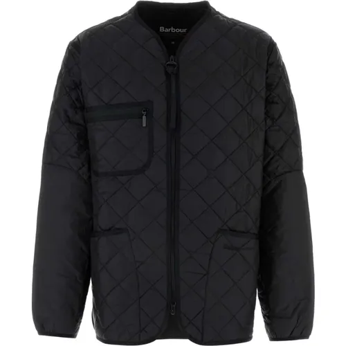 Stilvolle Schwarze Nylon Steppjacke , Herren, Größe: S - Barbour - Modalova