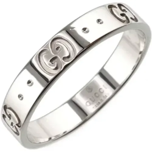 Pre-owned White Gold rings , male, Sizes: ONE SIZE - Gucci Vintage - Modalova