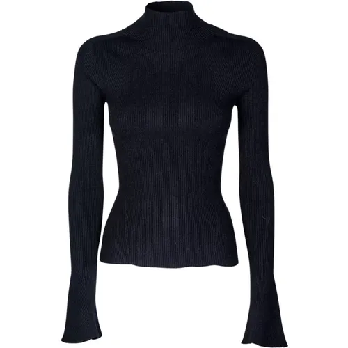 Women`s Dolcevita Turtleneck. Ribbed Style with Fan Sleeve. Made in Italy. , female, Sizes: S - Dondup - Modalova