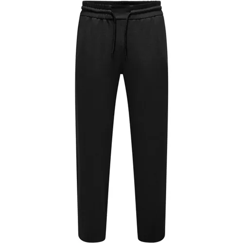 Pique Jersey Hose in Schwarz , Herren, Größe: M - Only & Sons - Modalova