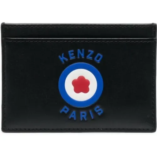 Target Logo Leather Cardholder , male, Sizes: ONE SIZE - Kenzo - Modalova