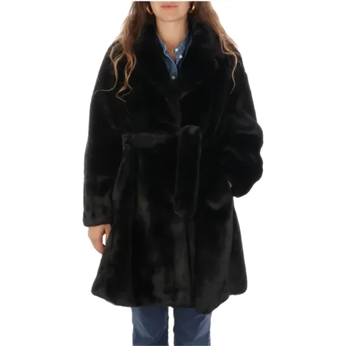 Long Faux Fur Jacket , female, Sizes: S, XL, L, M, XS - Nenette - Modalova