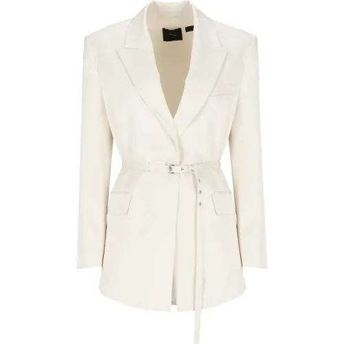 Ivory Blazer Peak Lapel Jacket , female, Sizes: 2XS - pinko - Modalova