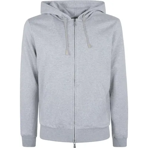 Hellgraue Melange Kapuzenpullover , Herren, Größe: 2XL - Eleventy - Modalova