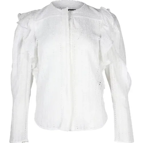 Cotton Broderie Anglaise Ruffle-Trim Blouse , unisex, Sizes: XS - Isabel Marant Pre-owned - Modalova