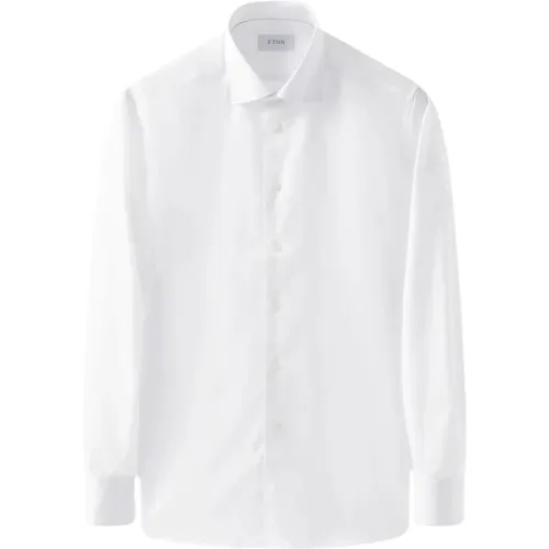 Slim Fit Weiße Hemd , Herren, Größe: XL - Eton - Modalova