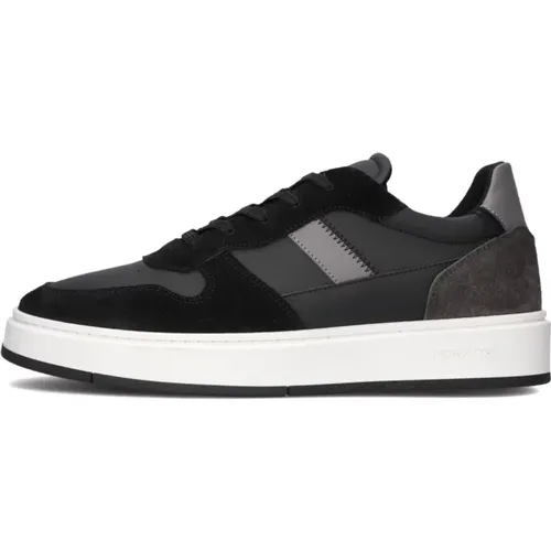 Schwarze Leder Low Top Sneakers , Herren, Größe: 40 EU - Antony Morato - Modalova