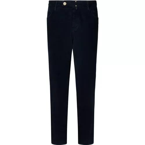 Slim-Fit Cotton-Cashmere Trousers , male, Sizes: W34, W30, W31, W33, W38, W36, W32 - Incotex - Modalova