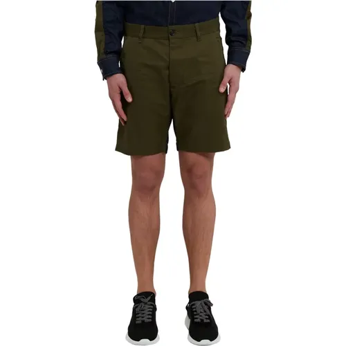 Zweifarbige Shorts aus Denim und Baumwolle , Herren, Größe: 2XL - Dsquared2 - Modalova
