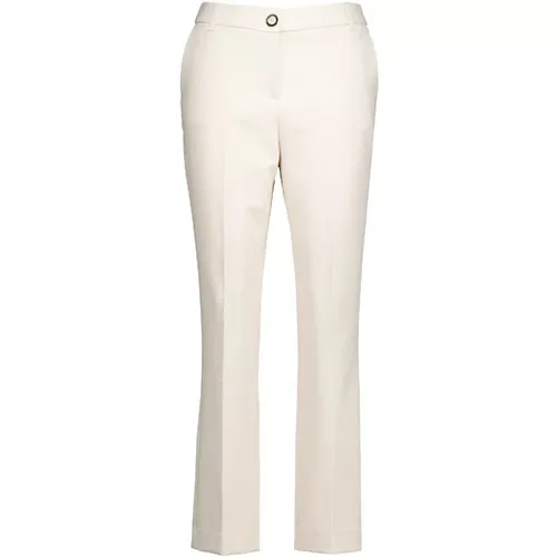 Elegant Valmont Ecru Pants Women , female, Sizes: XL, L, 2XL - Due Amanti - Modalova