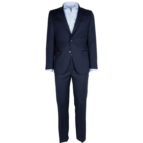 Elegant Wool Suit - Drop 7 , male, Sizes: S - Made in Italia - Modalova