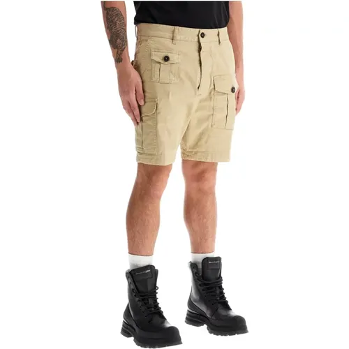 Cargo Bermuda shorts with flap pockets , male, Sizes: M, XS, XL, S - Dsquared2 - Modalova