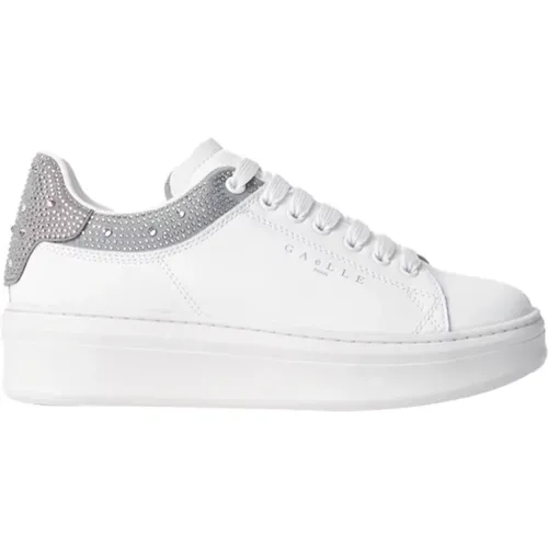 Silberne Modische Sneakers Stilvoll und Elegant , Damen, Größe: 36 EU - Gaëlle Paris - Modalova