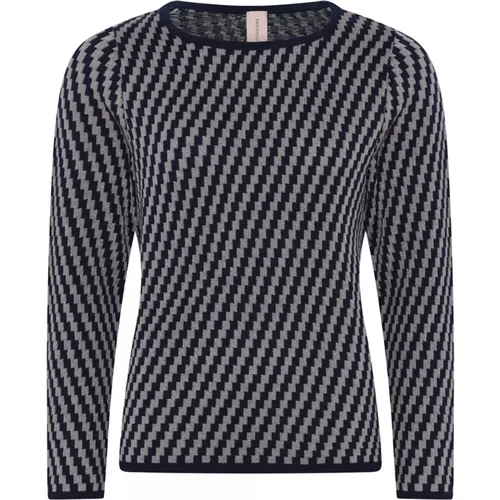 Besonderer karierte Pullover-Bluse , Damen, Größe: L - Skovhuus - Modalova