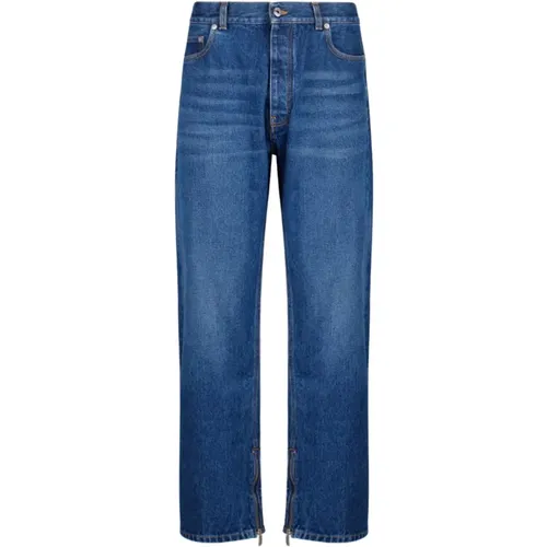 Indigo Blaue Baumwoll Straight Leg Jeans , Herren, Größe: W32 - Off White - Modalova